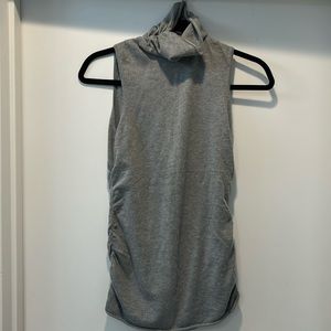 Grey sleeveless turtleneck